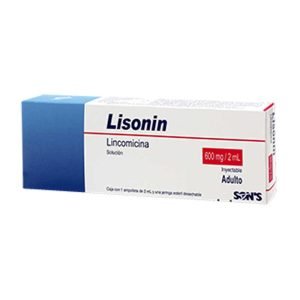 LISONIN, Lincomicina 600 mg, Solucion Inyectable c/1, 7502001161627