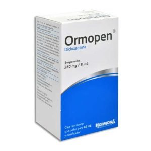 ORMOPEN, Dicloxacilina 250 mg, Suspension 60 ml, 7501385450235