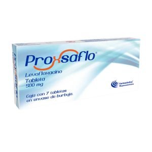 PROXSAFLO, Levofloxacino 500 mg, Tabletas c/7, 7502213042059