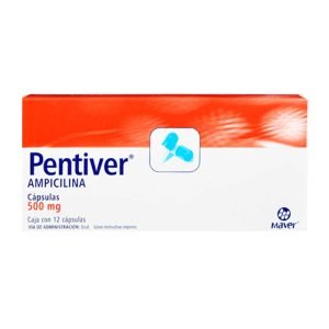 Pentiver, Ampicilina 500mg, Capsulas, 7503000422658