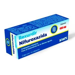 REXURDIR, Nifuroxazida 400 mg, Capsulas c/16, 7502001165953