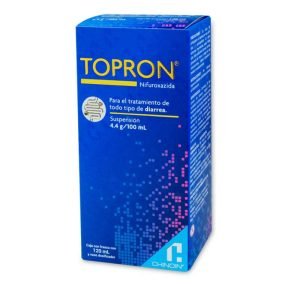 TOPRON, Nifuroxazida, Caja con frasco con 120 mL y vaso dosificador, 7501088575600