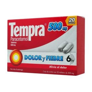 Tempra, Paracetamol 500 Mg, 10 Tabletas, 7501095452116