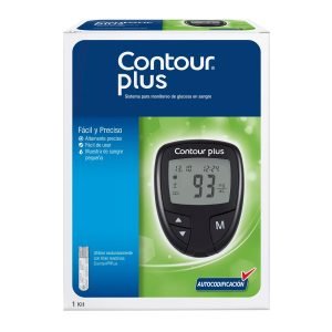 Contour Plus, Kit Medidor Glucosa 5 Tiras, 1 Pieza, 15016003770302