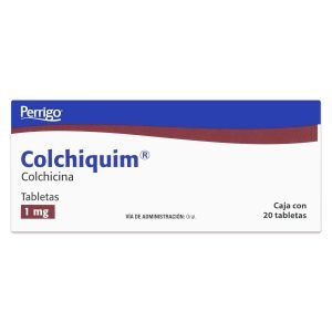COLCHIQUIM, Colchicina 1 mg, Tabletas c/20, 7501109762446