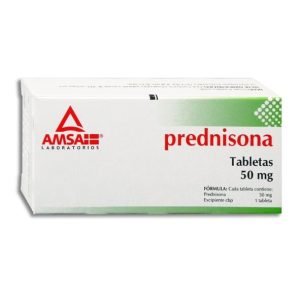 PREDNISONA 50MG AMSA, Prednisona 50 mg, Tabletas c/20, 7501349028500