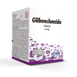 Glibenclamida 5 Mg ULTRA, 50 Tabletas, 7502216792814