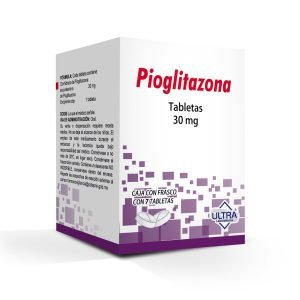 PIOGLITAZONA 30MG ULTRA, , Tabletas c/7, 7502216798878