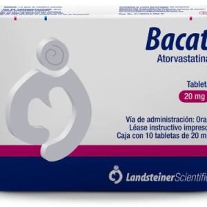 BACAT, Atorvastatina 20 mg, Tabletas c/10, 7502247373228