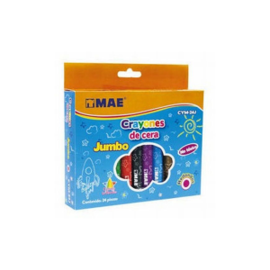 MAE Crayones, Crayones de cera, 12 Pzas, 7502277586070