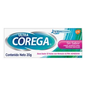 Corega Ultra, Crema adhesiva para protesis dentales, 20 G, 7794640660627