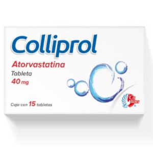 COLLIPROL, Atorvastatina 40 mg, Tabletas c/15, No requiere receta