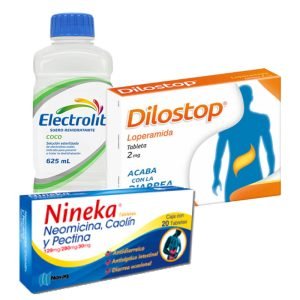 PAQT Cures (Antidiarreico + Loperamida + Electrolit) $130.00 PZA