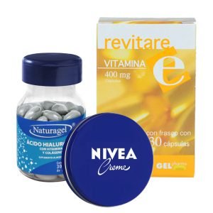 PAQT Rejuvenece (Vitamina E + Vitaminas + Crema nivea) $230.00 PZA